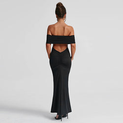 The "Elite Aura" Backless Gown