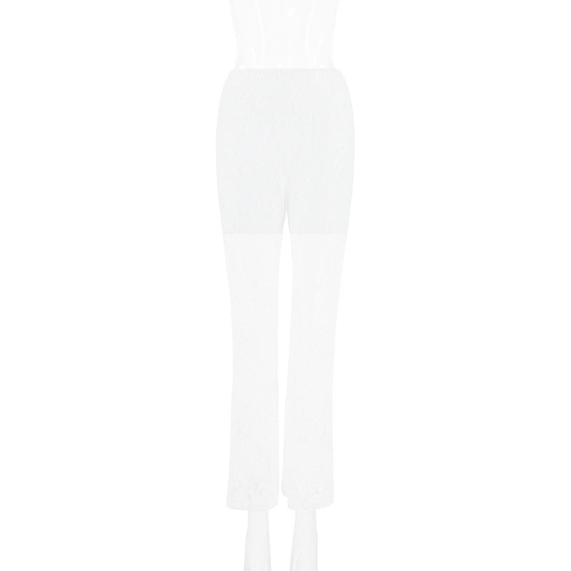 Lace Allure Straight-Leg Trousers