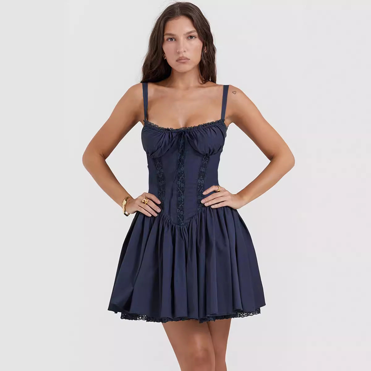 Secret Garden Lace-Up Mini Dress