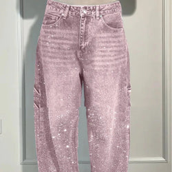 Glitter & Glitz Wide-Leg Jeans