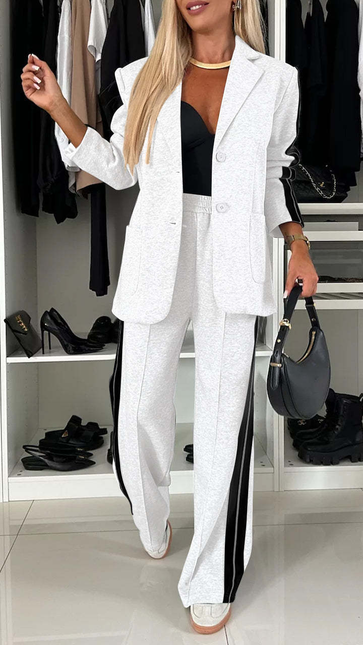 Striped Sports Jacket & Trousers Set