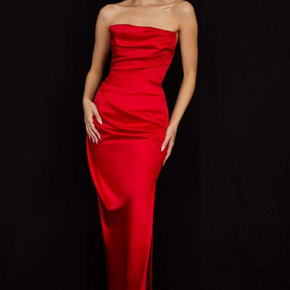 Silky Allure Split Maxi Dress
