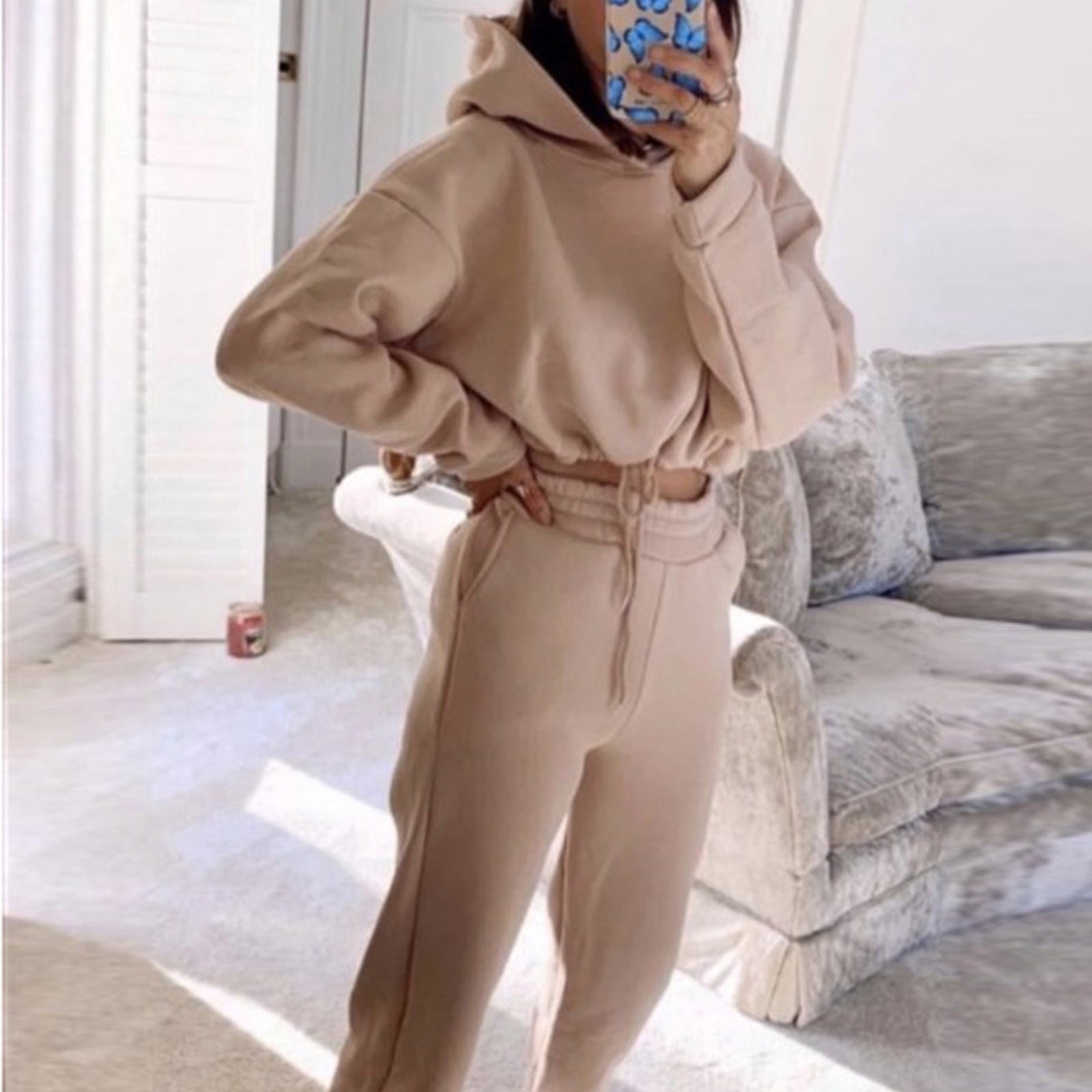 Sporty Chic Hoodie & Pants Set