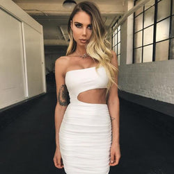 The "Chic Edge" One-Shoulder Mini