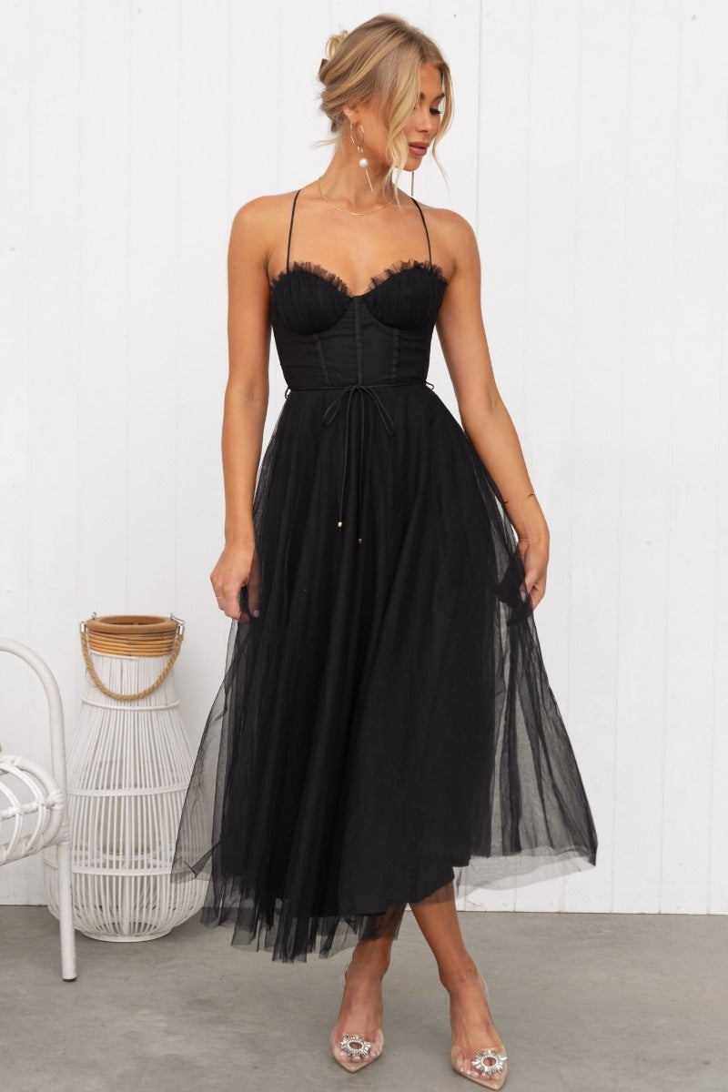 The "Midnight Sparkle" Mesh Dress