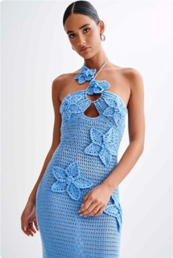 Starry Night Halter Maxi Dress