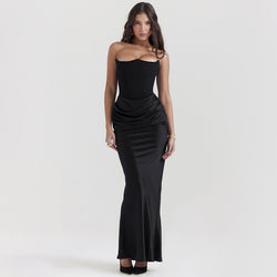 The "Midnight Glamour" Bandeau Maxi