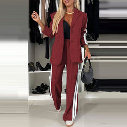Striped Sports Jacket & Trousers Set