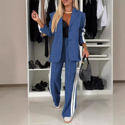 Striped Sports Jacket & Trousers Set