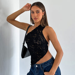 Lace & Allure Asymmetrical Top