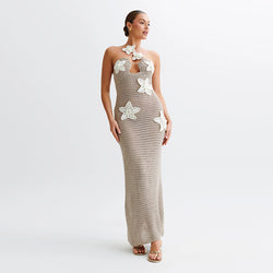 Starry Night Halter Maxi Dress