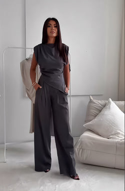 Title: Asymmetric Top & Trouser Set