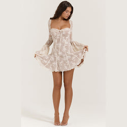 The "Lace Enchantress" Strapless Dress