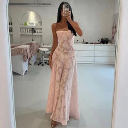 The "Midnight Bloom" Lace Maxi