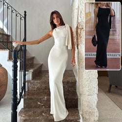 The "Glamour Cascade" One-Shoulder Maxi