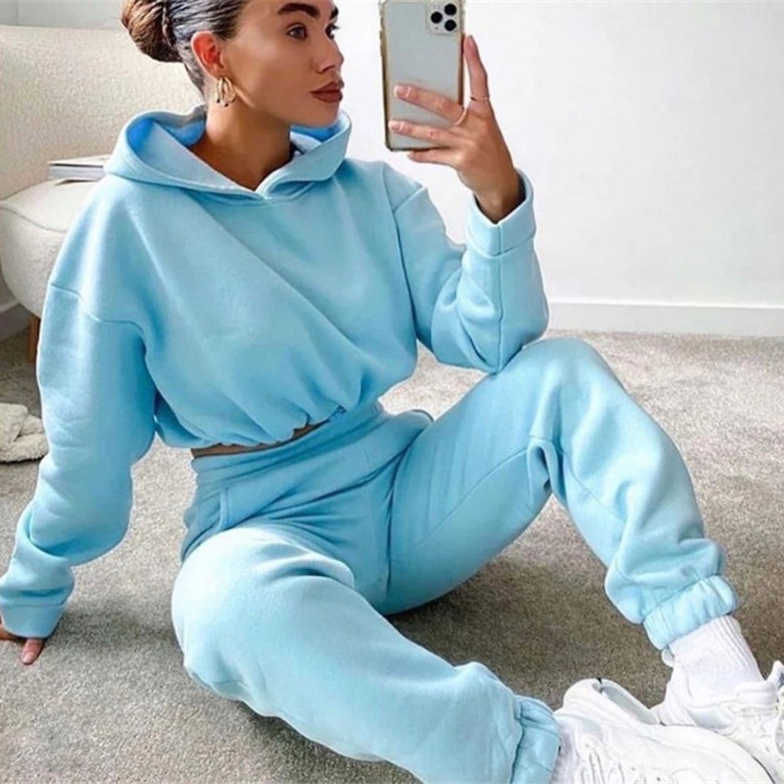 Sporty Chic Hoodie & Pants Set