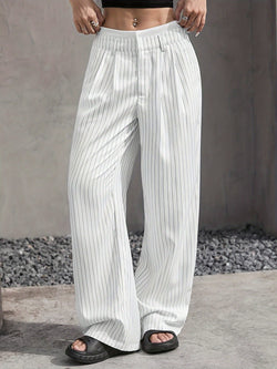 Striped & Sleek High-Waist Pants