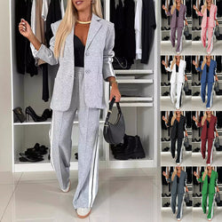 Striped Sports Jacket & Trousers Set