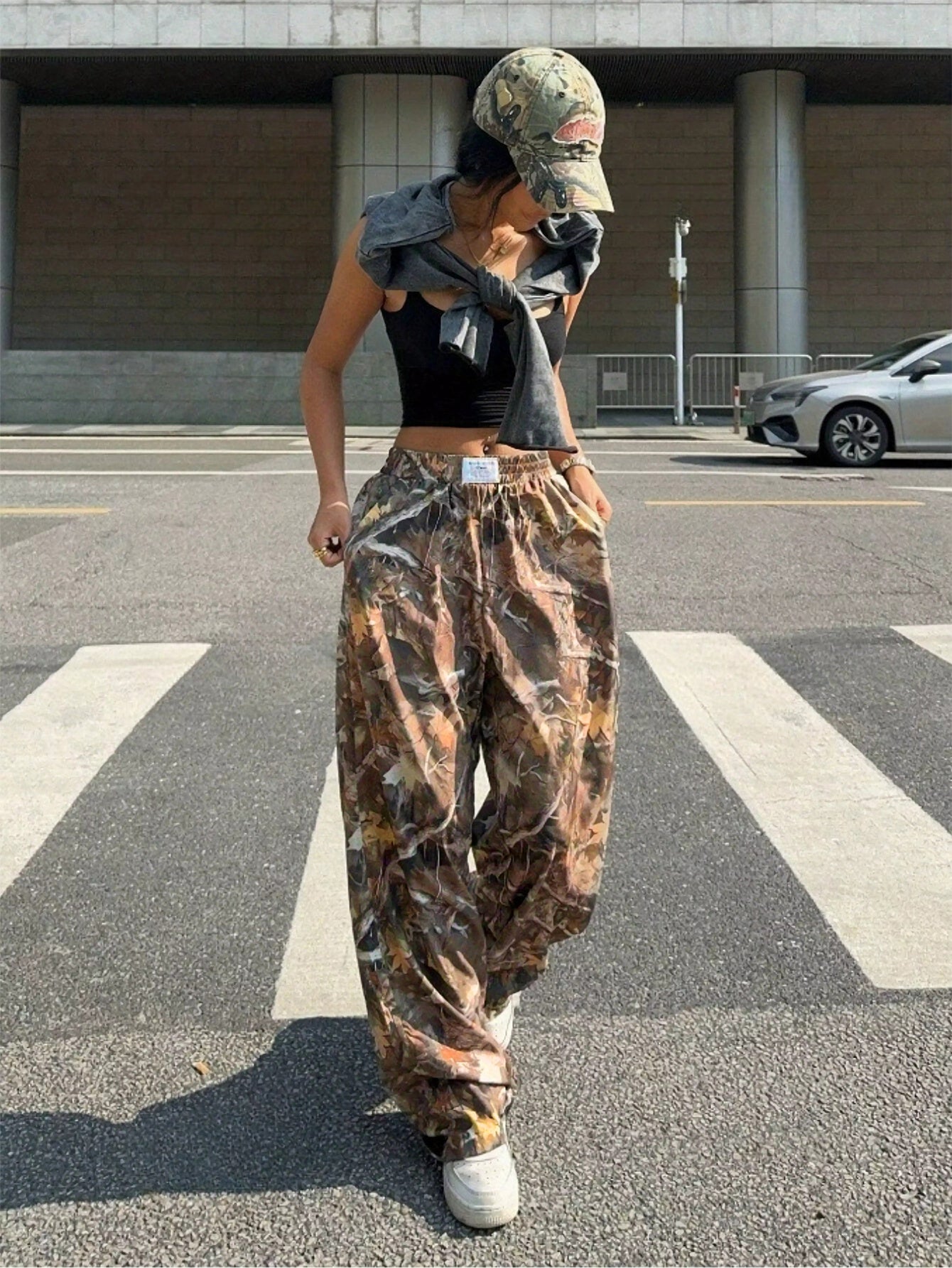 Y2K Camo Cargo Trousers