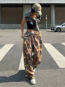 Y2K Camo Cargo Trousers