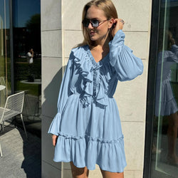 Ruffle & Flair Pleated Mini Dress