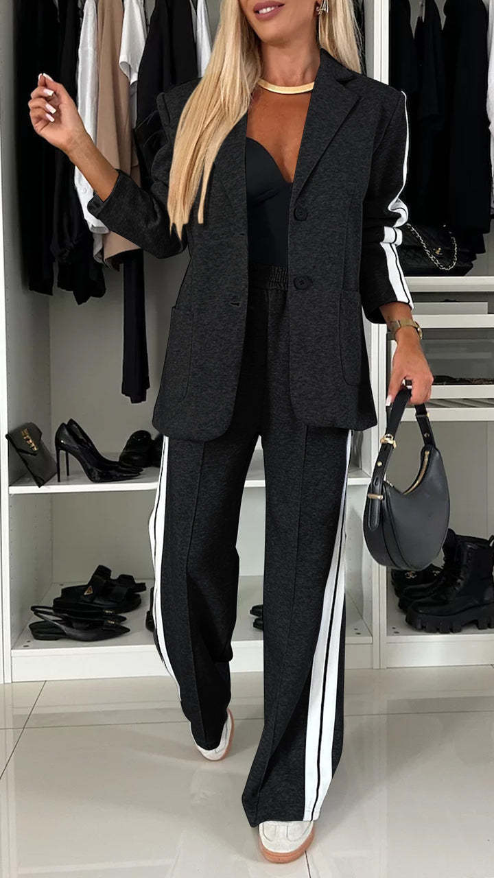 Striped Sports Jacket & Trousers Set