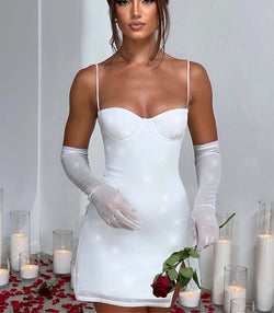 Empowered Glamour Glove Mini Dress