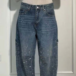 Glitter & Glitz Wide-Leg Jeans