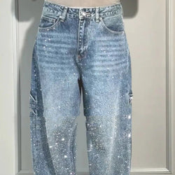 Glitter & Glitz Wide-Leg Jeans
