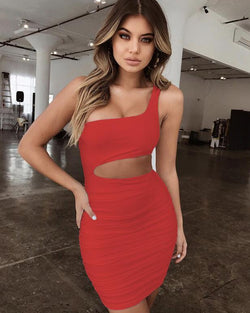 The "Chic Edge" One-Shoulder Mini
