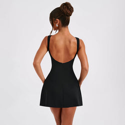 The "Siren Mini" Backless Dress