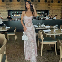 The "Midnight Bloom" Lace Maxi