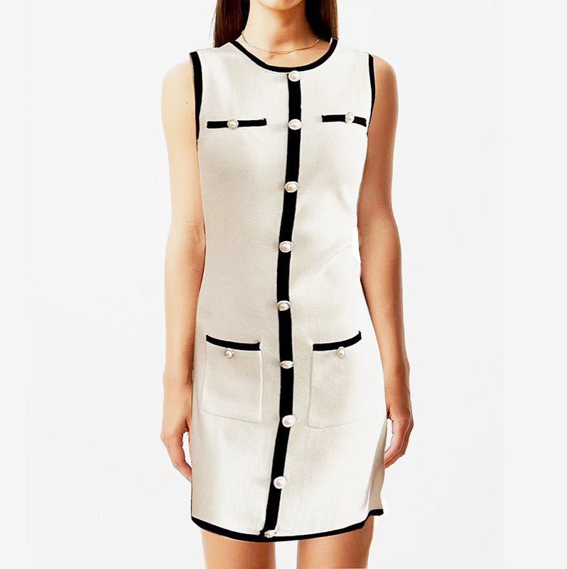 Sleek & Simple Button-Front Mini Dress