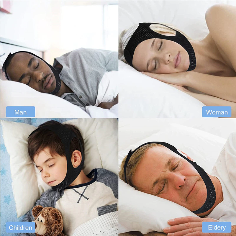 Anti Snoring Chin Strap Sleep Apnea Snore Stop Belt Snoreless Sleep