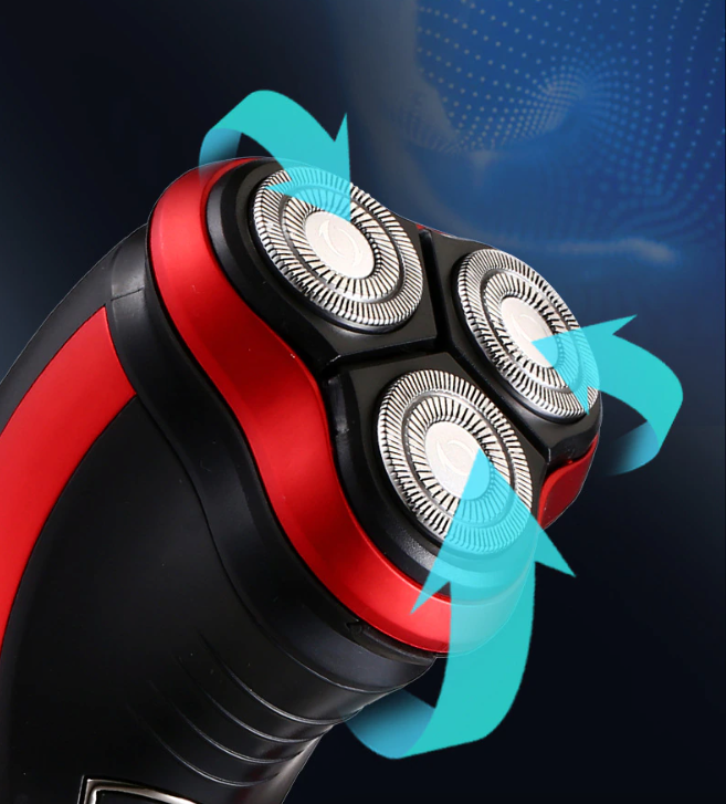 Men's Razor Rotary Waterproof Electric Shaver Pop-Up Trimmer Wet Dry