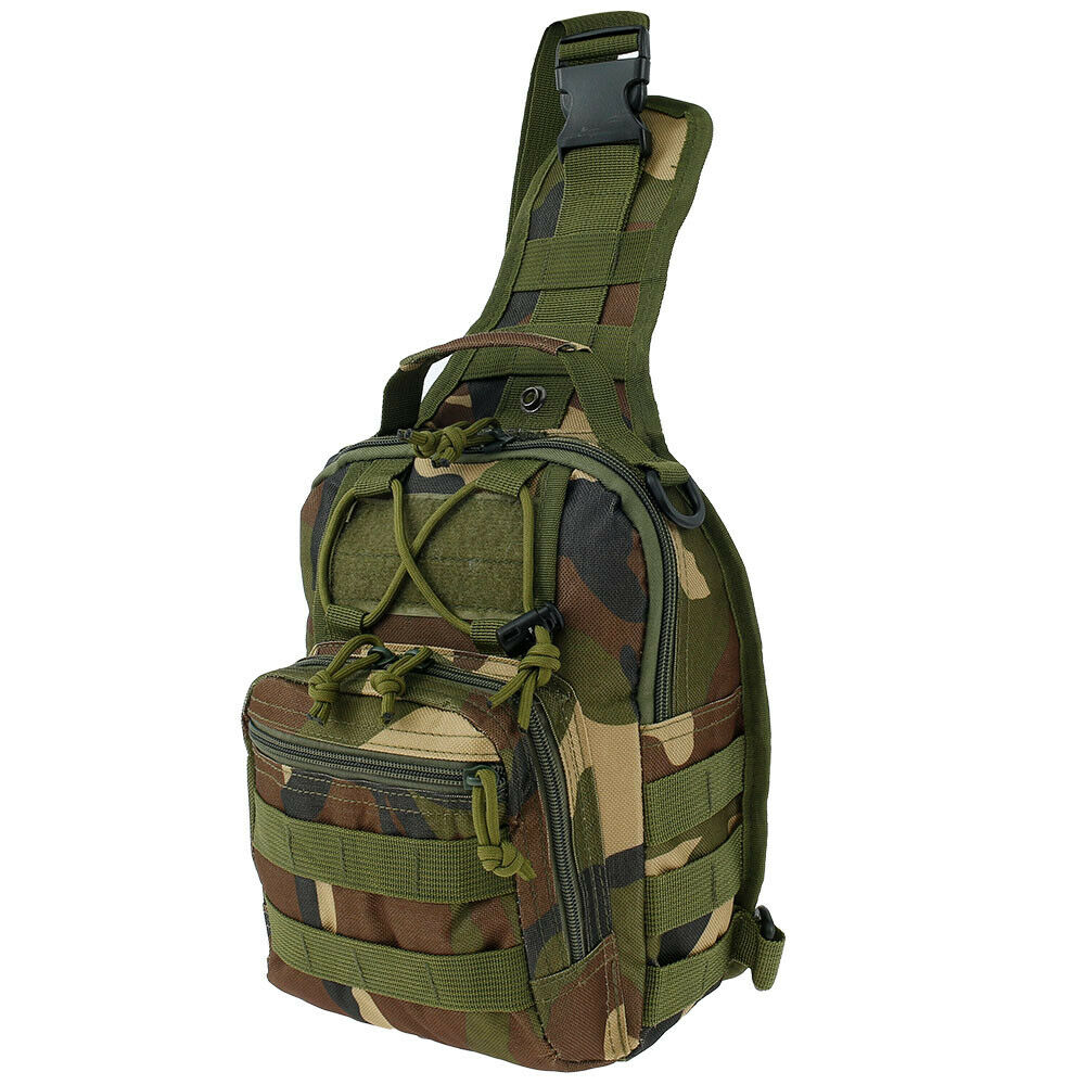 Mens Backpack Tactical Sling Shoulder Bag Molle Travel Chest Pack