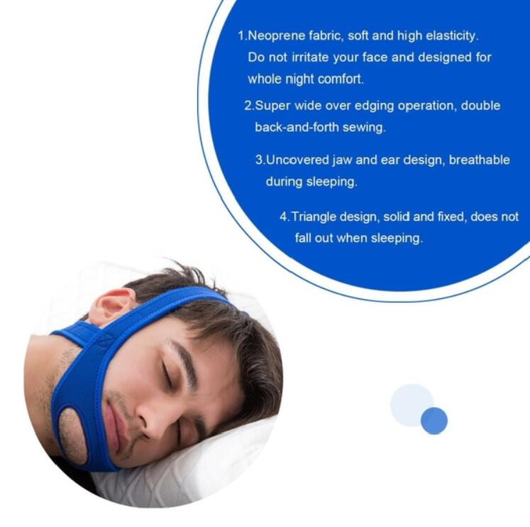 Snore Stop Anti Snoring Chin Strap Sleep Apnea Belt Snoreless Sleep