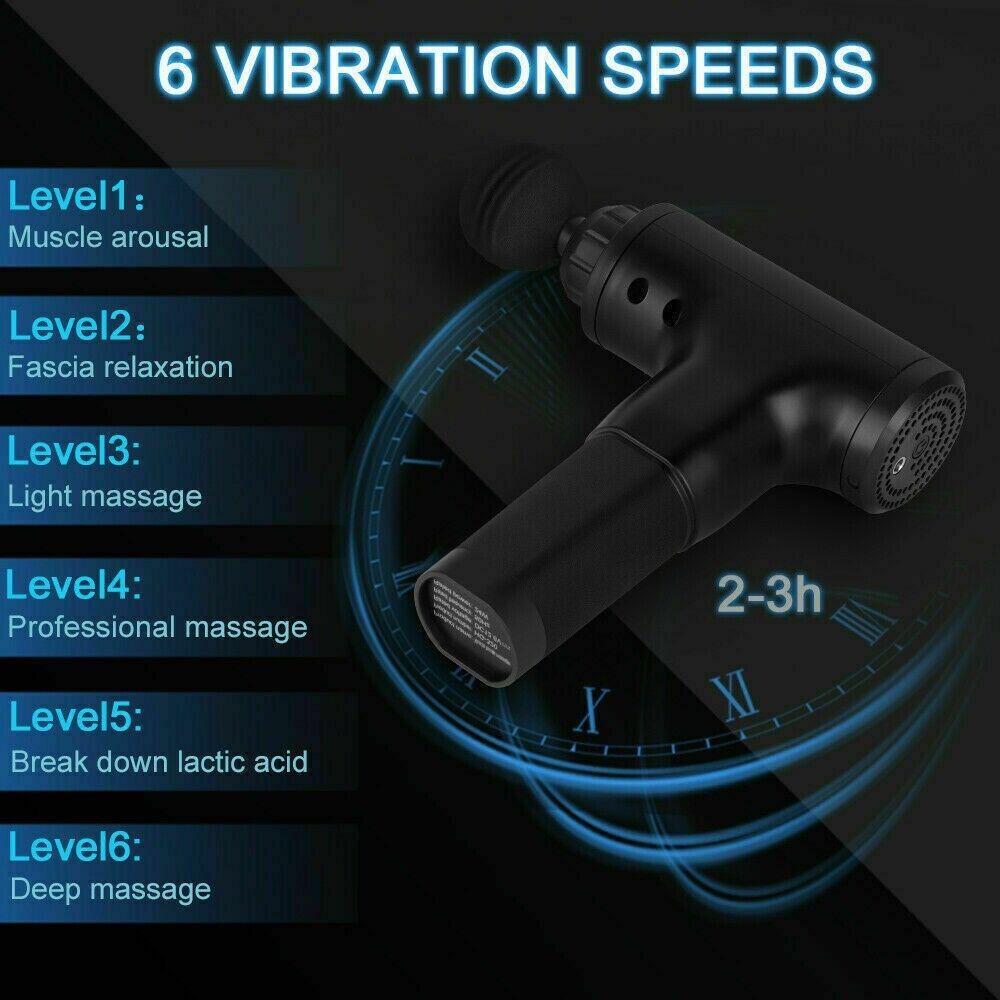 Massage Gun Percussion Massager Deep Tissue Muscle Vibrating Relaxing