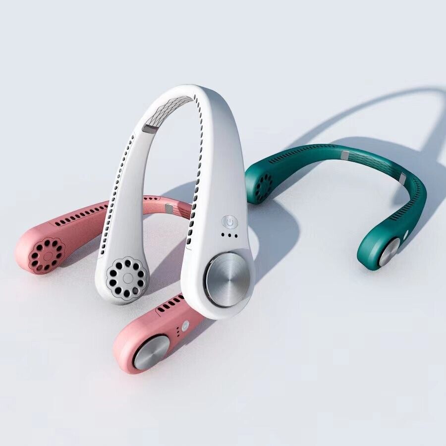 USB Portable Hanging Neck Fan Cooling Air Cooler Little Electric Air