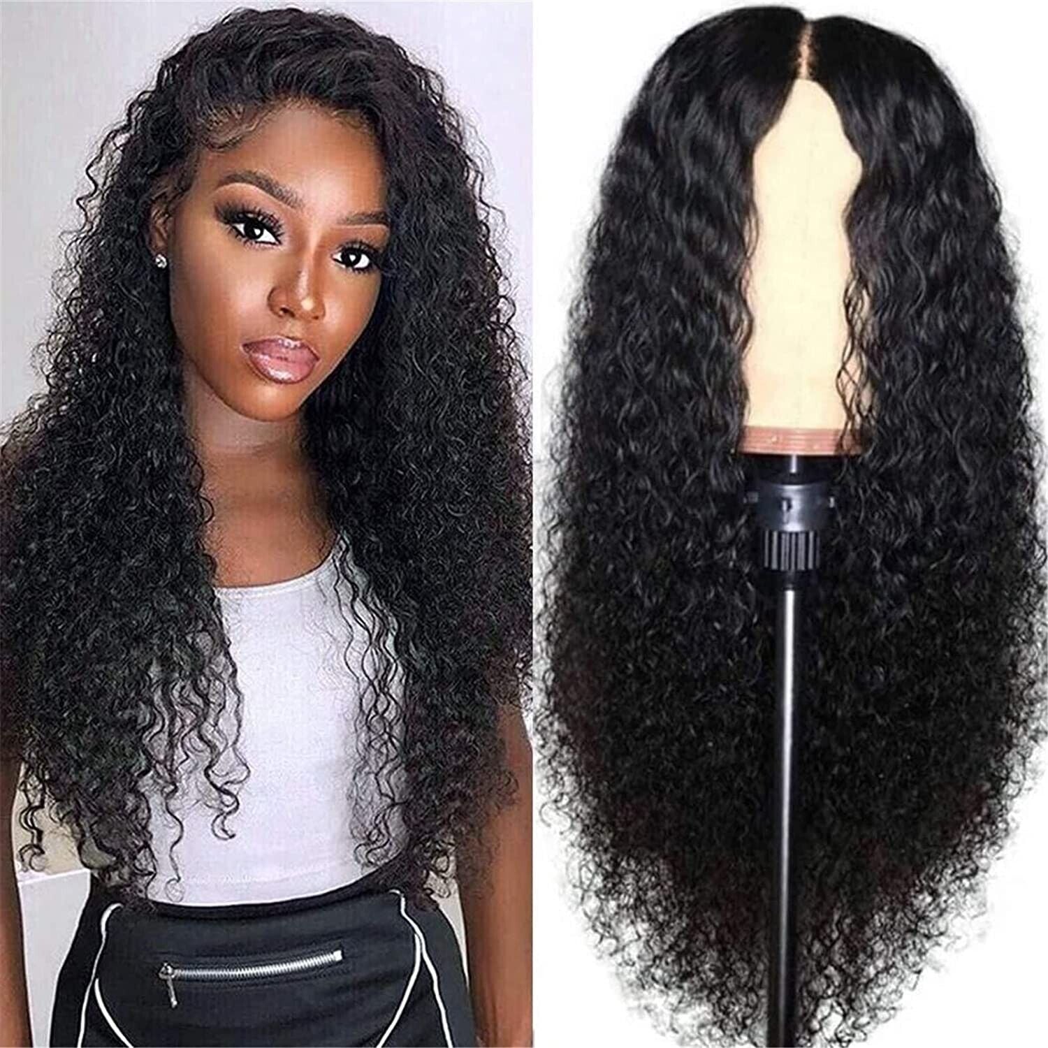 AA Hair Front Wig Womens Brazilian Human Long Curly Lace Wavy Hair