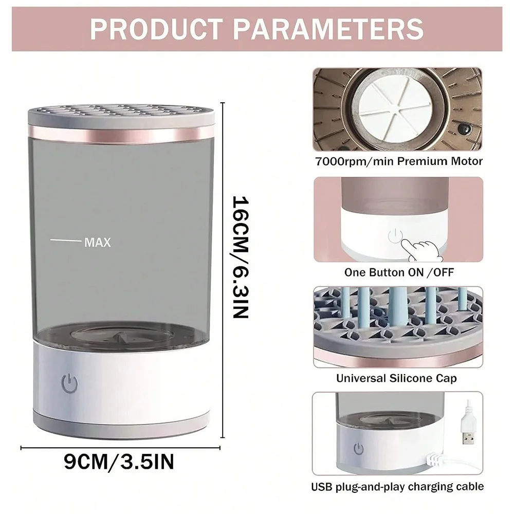 Automatic Brush Cleaner Electric Makeup Brush Cleaning Machine Fast