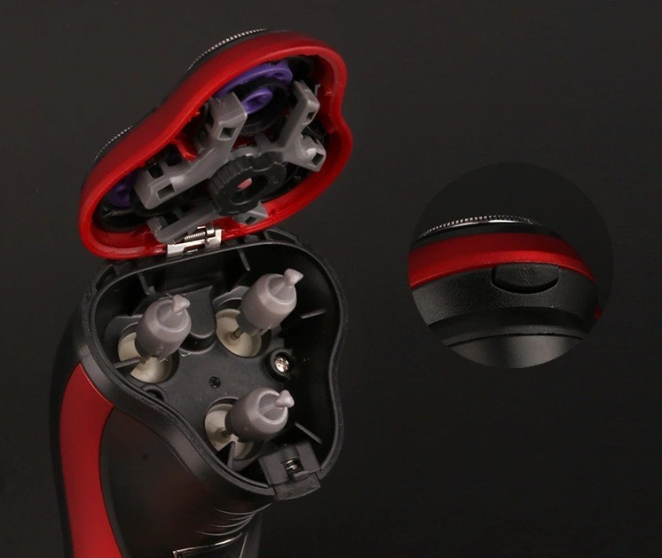 Men's Razor Rotary Waterproof Electric Shaver Pop-Up Trimmer Wet Dry