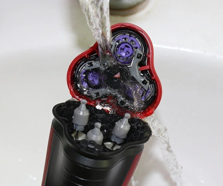 Men's Razor Rotary Waterproof Electric Shaver Pop-Up Trimmer Wet Dry