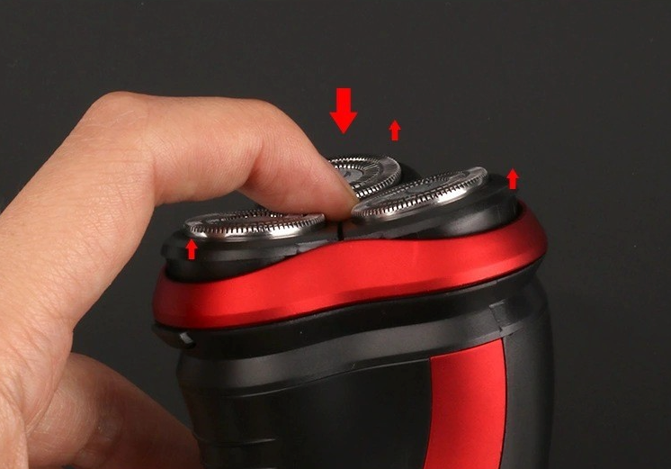 Men's Razor Rotary Waterproof Electric Shaver Pop-Up Trimmer Wet Dry