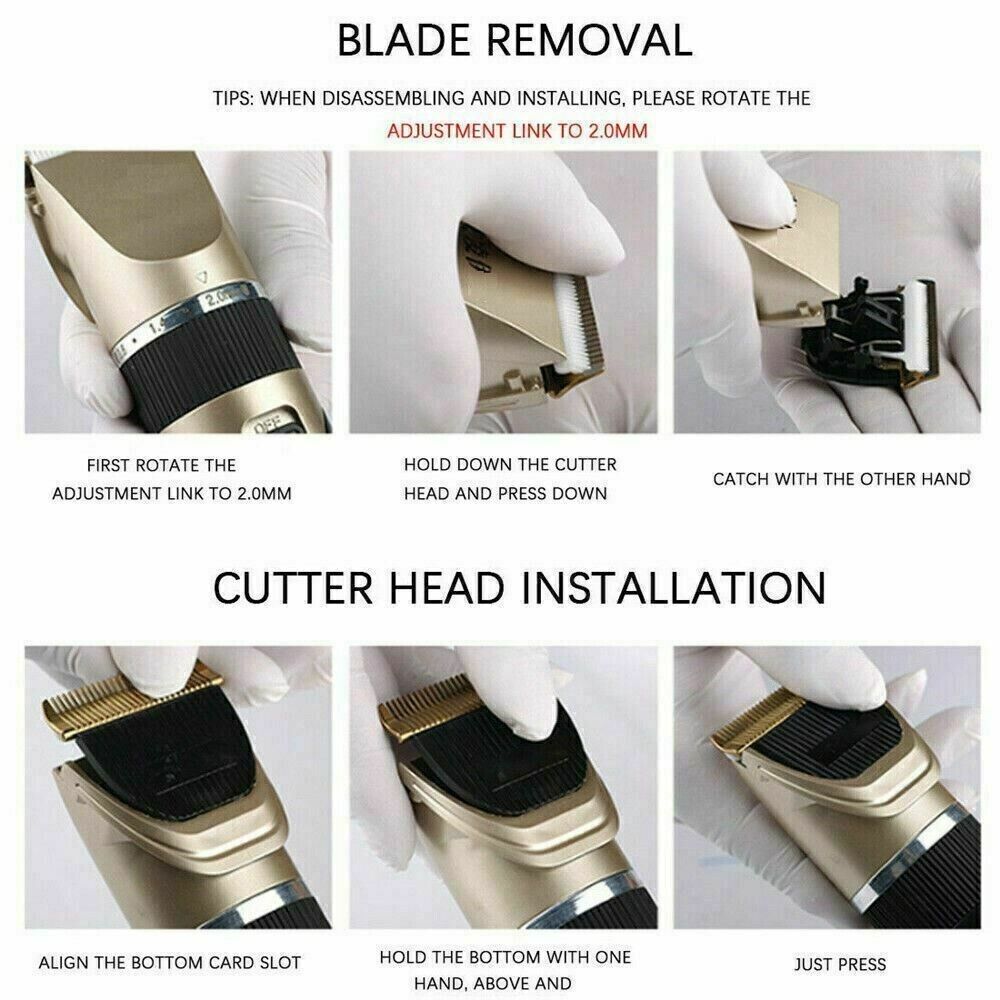 Professional Hair Clippers Trimmer Mens Barber Hair Cutting Kit