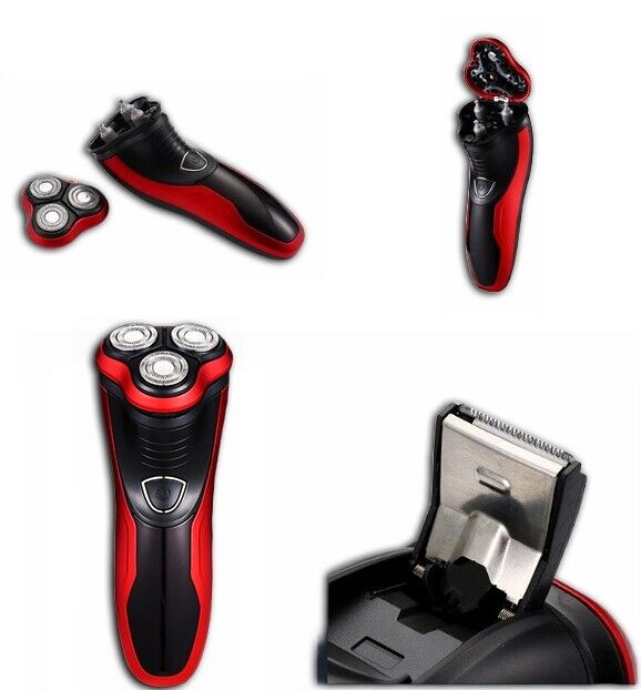 Men's Razor Rotary Waterproof Electric Shaver Pop-Up Trimmer Wet Dry