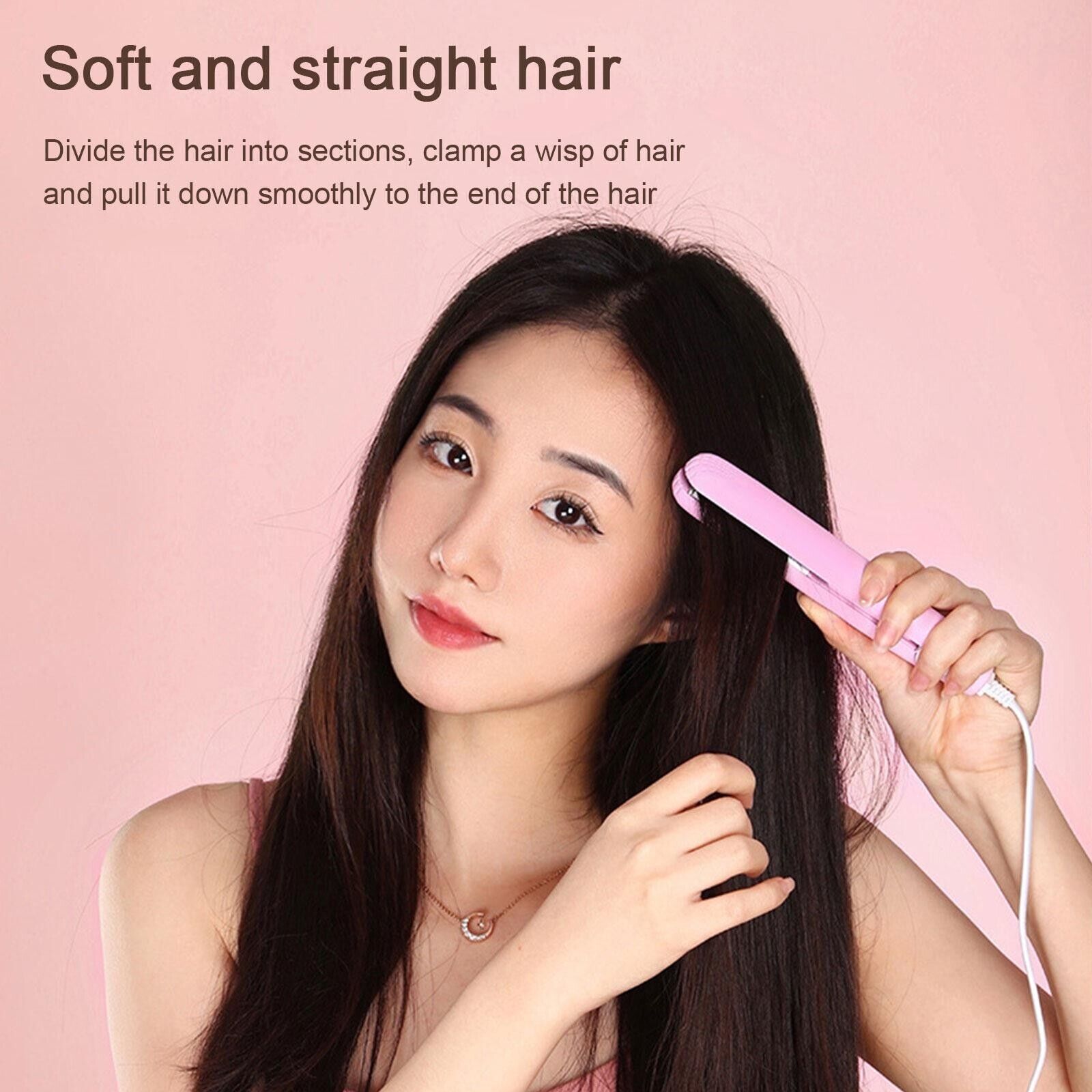 Mini Portable Hair Iron Hair Straightener Curler Professional Hair