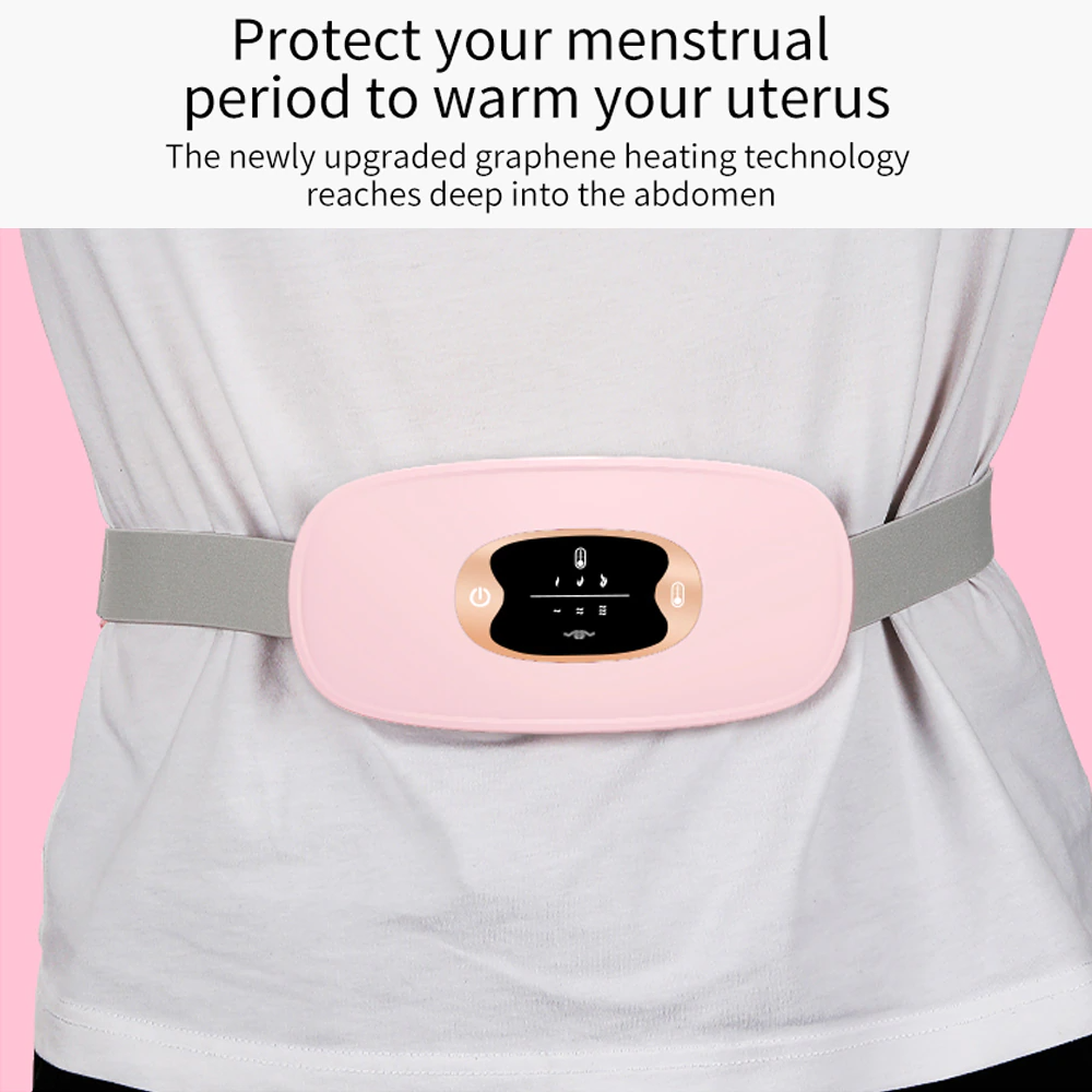 Electric Heating Menstrual Vibration Pad Belt For Period Pain Relief