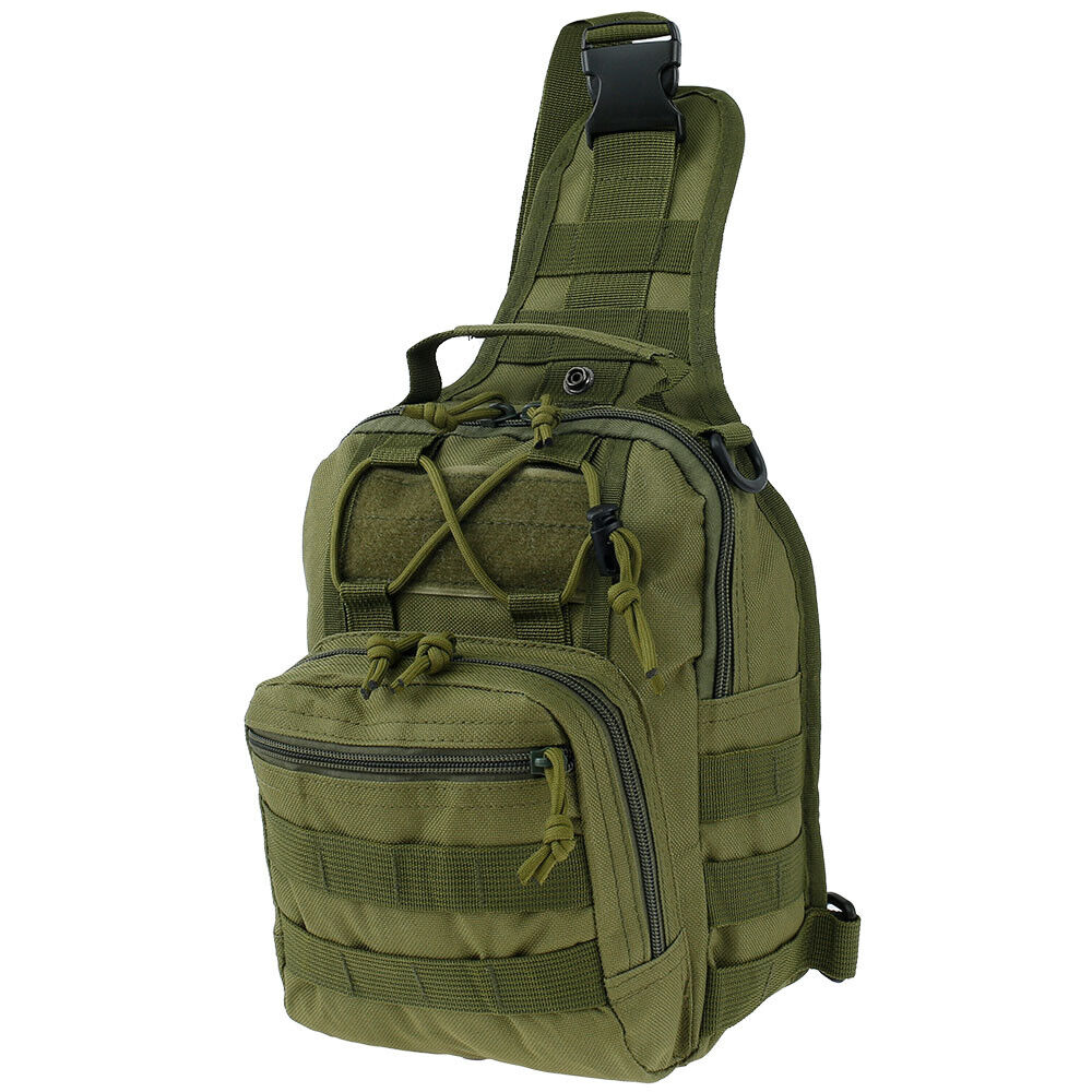 Mens Backpack Tactical Sling Shoulder Bag Molle Travel Chest Pack