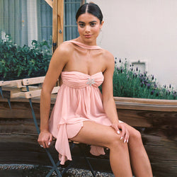The "Summer Siren" Halter Mini Dress